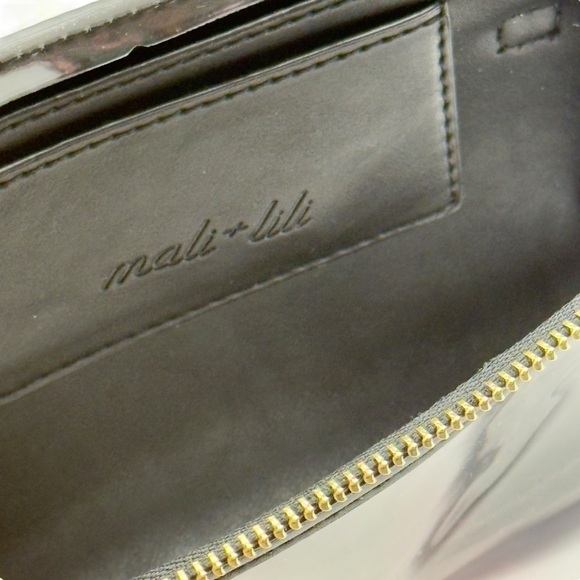 Mali & Lili Black Clear Gold Tone Zippered Adjustable Concert Festival Waist Bag - Picture 7 of 13